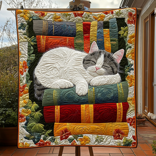 Midnight Meow Quilted Blanket - Throw (55" x 60")