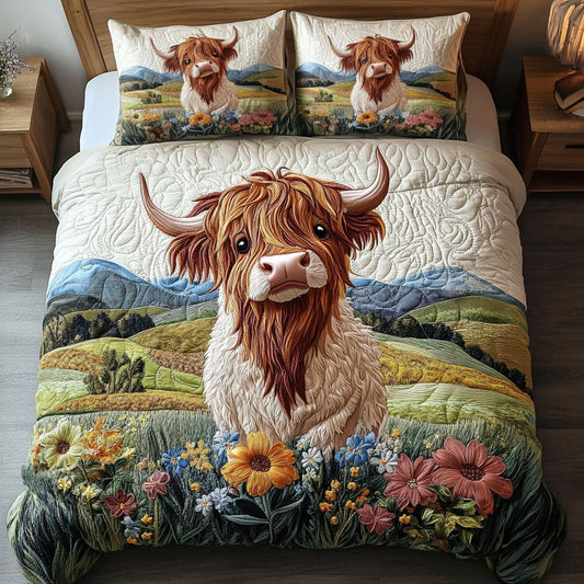 Mighty Highland 3-Piece Quilted Bedding Set - Single (59" x 70")