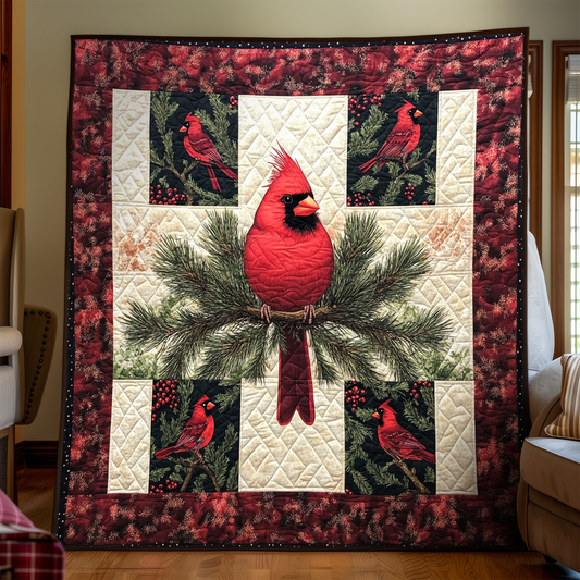 Cardinal Glory Quilted Blanket - Throw (55" x 60")