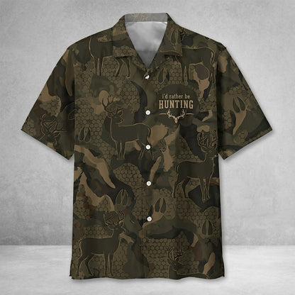 Deer I'd Rather Be Hunting Hawaiian Shirt