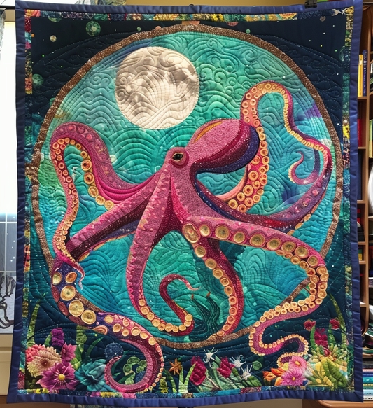 Moonlight Dance Quilted Blanket - Throw (55" x 60")