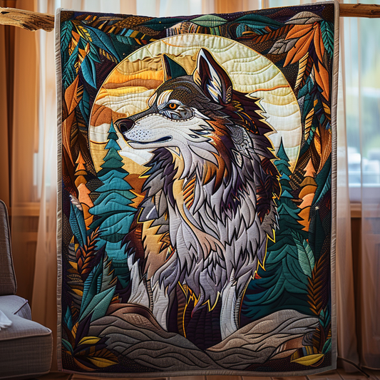 Moonlit Majesty Quilted Blanket - Throw (55" x 60")