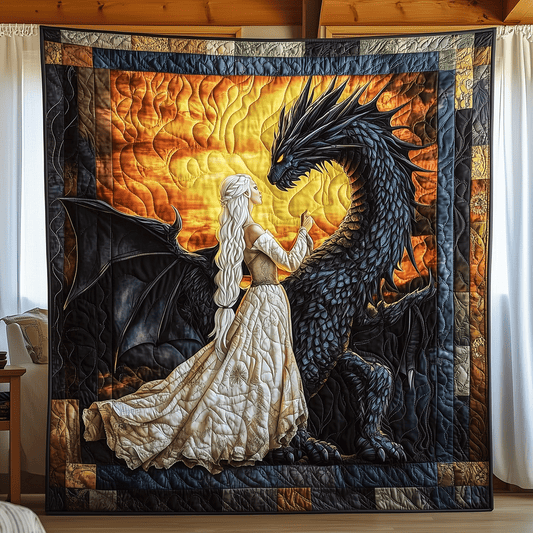 Mother of the Flame Quilted Blanket - Throw (55" x 60")