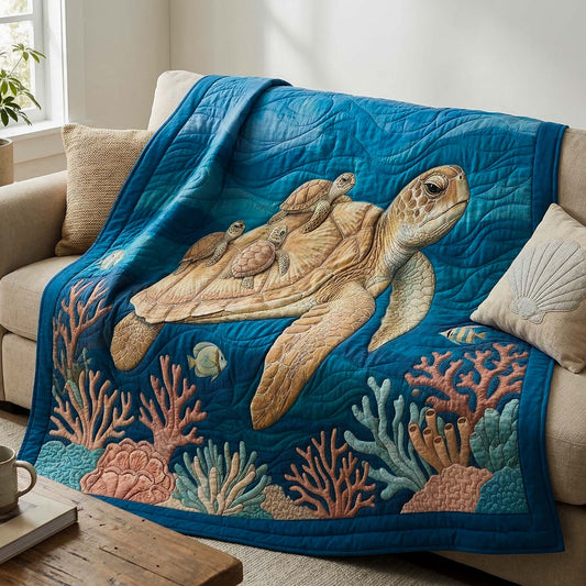 Motherhood Turtle Quilted Blanket - Baby (30" x 40") - Pack 1
