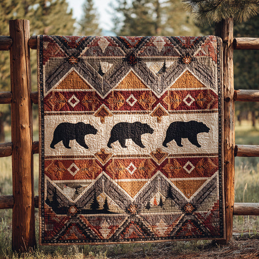 Mountain Bear Quilted Blanket - Baby (30" x 40") - Pack 1
