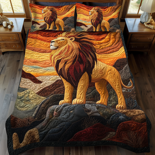 Mountain Monarch 3-Piece Quilted Bedding Set - Single (59" x 70")