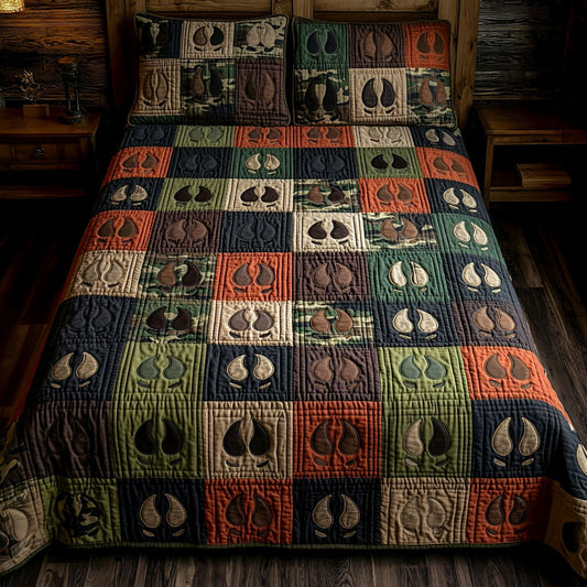 Mountain Track Patch 3-Piece Quilted Bedding Set - Single (59" x 70")