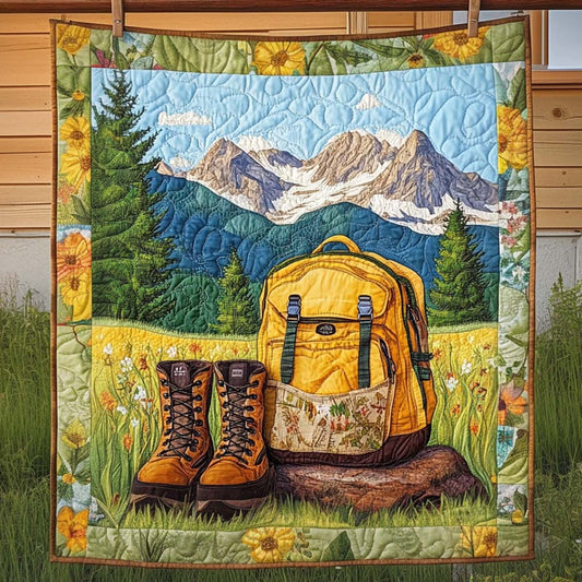 Mountain Trail Quilted Blanket - Throw (55" x 60")
