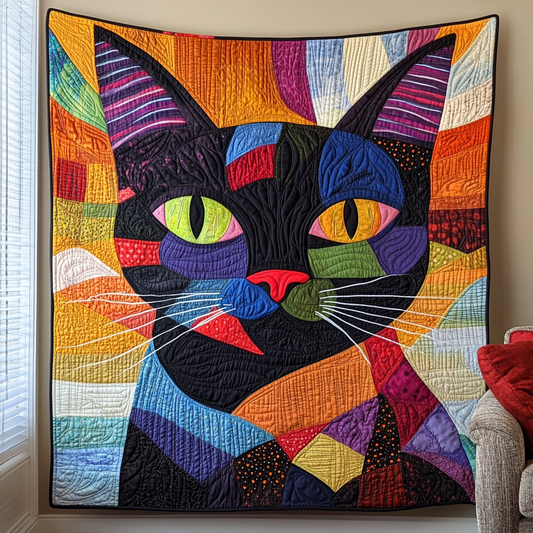 Mystic Meows Quilted Blanket - Throw (55" x 60")