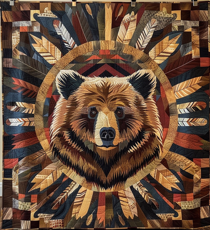 Throw (55'' x 60'') /Mystic Bear Quilted Blanket