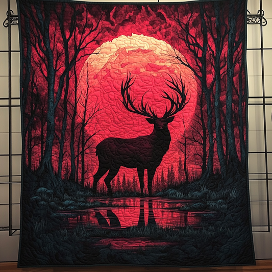 Mystic Deer Quilted Blanket - Throw (55" x 60")