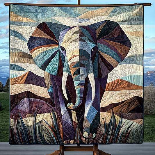 Mystic Elephant Quilted Blanket - Throw (55" x 60")