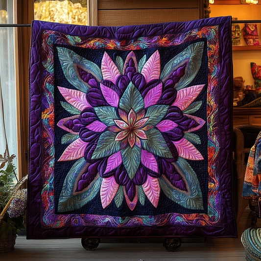 Mystic Mandala Quilted Blanket - Throw (55" x 60")