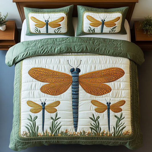 Mystic Wings 3-Piece Quilted Bedding Set - Single (59" x 70")