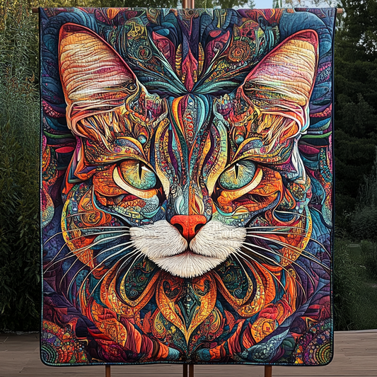 Mystical Gaze Quilted Blanket - Throw (55" x 60")
