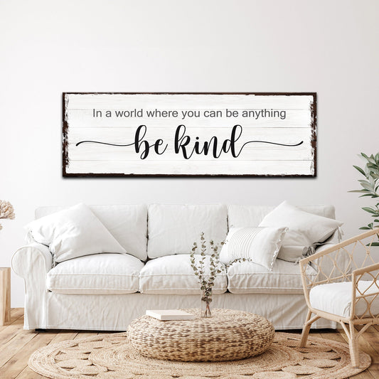 Be Kind Sign - Style 1 - canvas