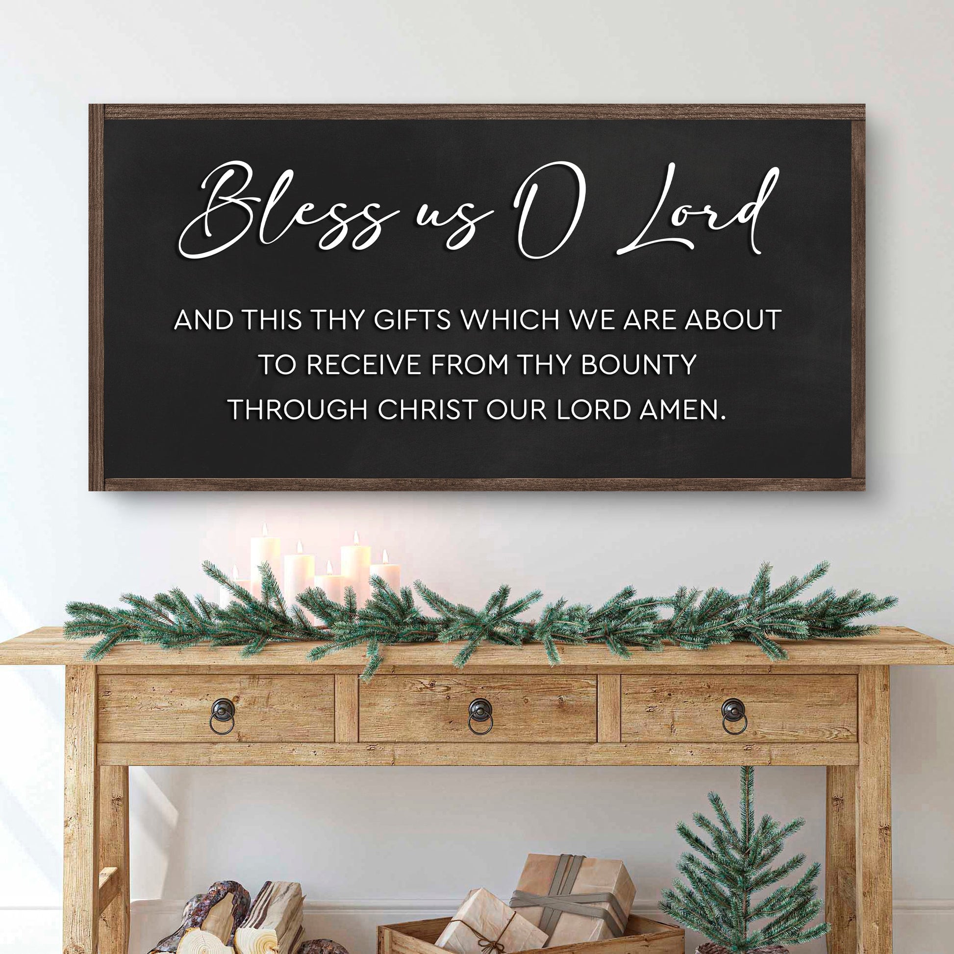 Rustic Wooden Blessing Wall Sign
