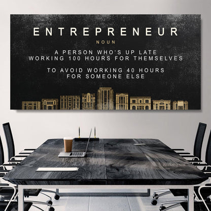 Entrepreneur Meaning Wall Sign