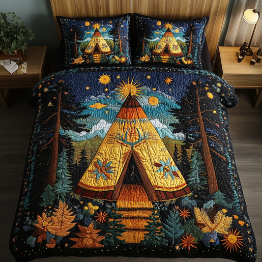 Native Spirit 3-Piece Quilted Bedding Set - Single (59" x 70")