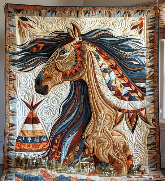 Native Wind Quilted Blanket - Throw (55" x 60")