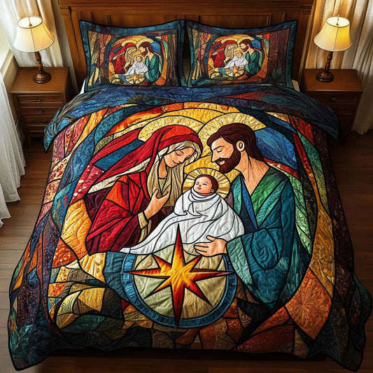 Nativity Grace 3-Piece Quilted Bedding Set - Single (59" x 70")