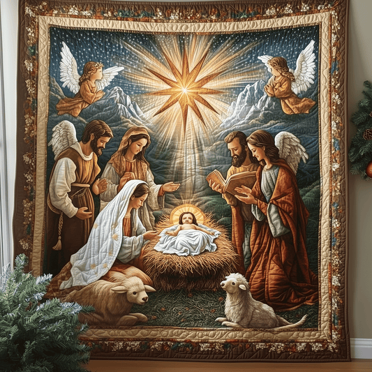 Nativity Story Quilted Blanket - Throw (55" x 60")