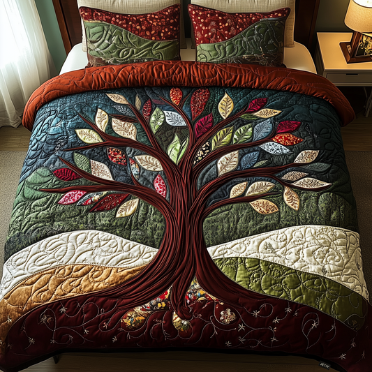 Nature Embrace 3-Piece Quilted Bedding Set - Single (59" x 70")