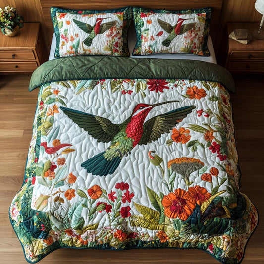 Nature Spirit 3-Piece Quilted Bedding Set - Single (59" x 70")