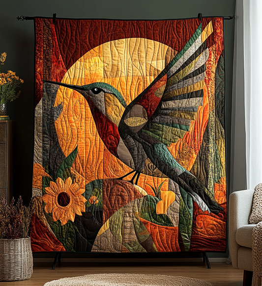 Nectar Seekers Quilted Blanket - Throw (55" x 60")
