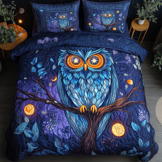Night Guardian 3-Piece Quilted Bedding Set - Single (59" x 70")