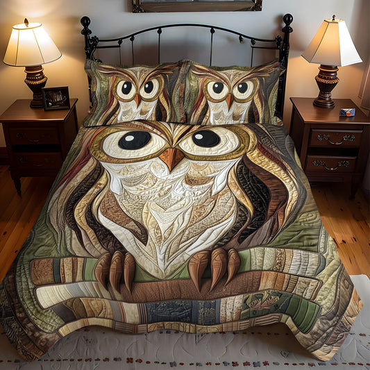 Night Watcher 3-Piece Quilted Bedding Set - Single (59" x 70")