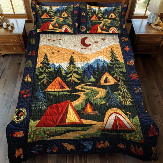Nightfall Camp 3-Piece Quilted Bedding Set - Single (59" x 70")