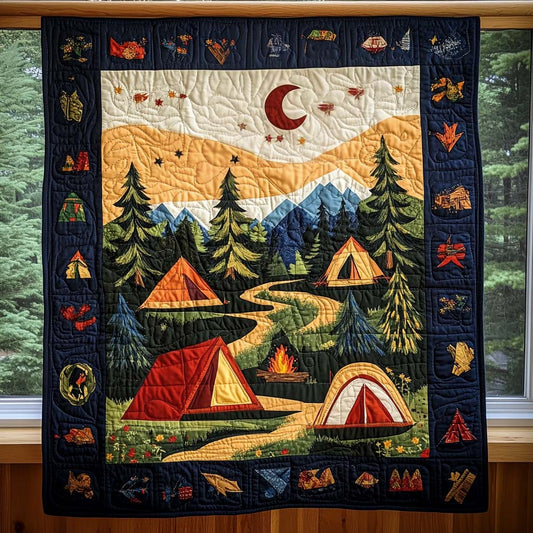 Nightfall Camp Quilted Blanket - Throw (55" x 60")