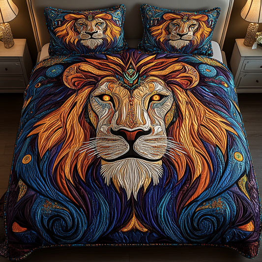 Noble Mane 3-Piece Quilted Bedding Set - Single (59" x 70")