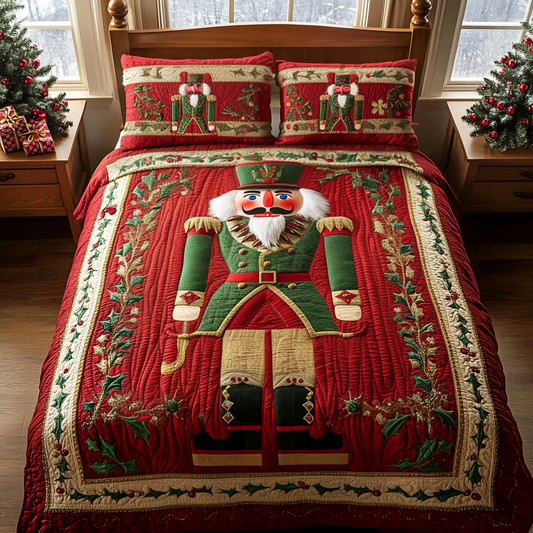 Noble Nutcracker Knight Quilted Bedding Set - Single (59" x 70")