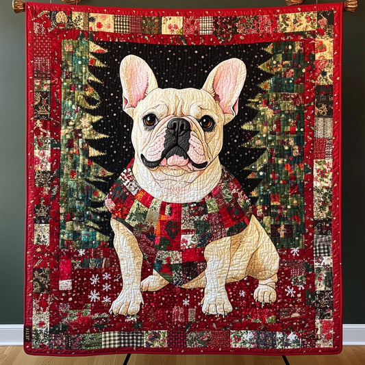 Noble Pup Patchwork Quilted Blanket - Throw (55" x 60")