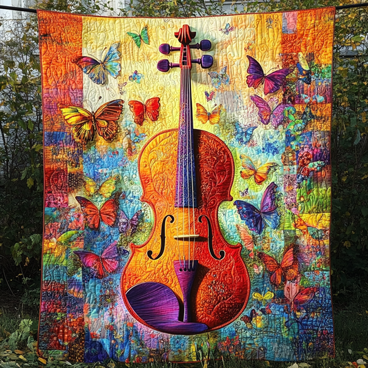 Nocturne Whispers Quilted Blanket - Throw (55" x 60")