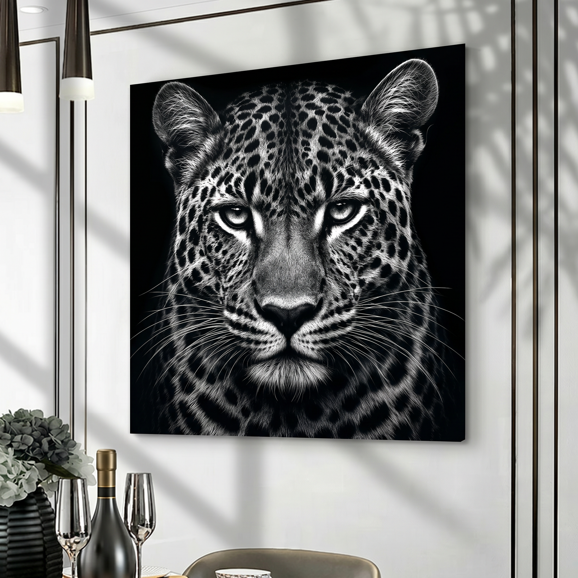 Noir Leopard - canvas