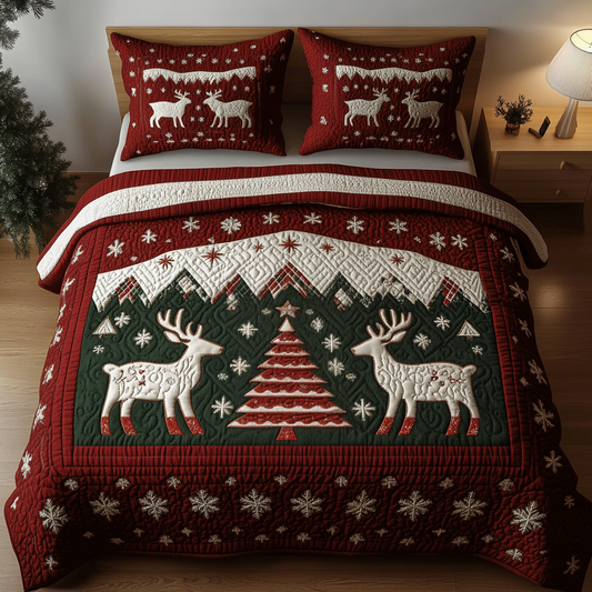 Nordic Noel 3-Piece Quilted Bedding Set - Single (59" x 70")
