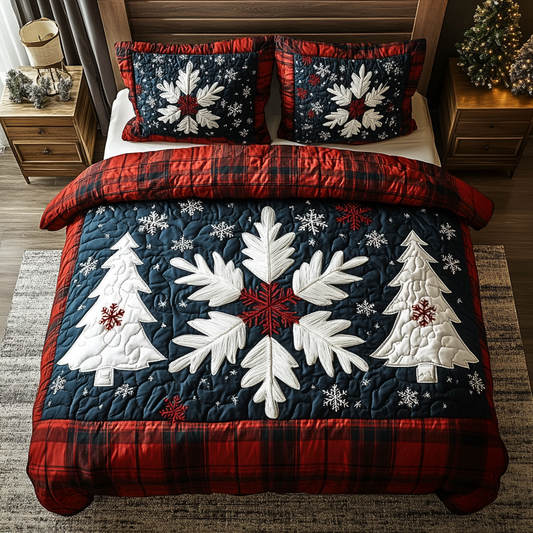Northern Lights Night 3-Piece Quilted Bedding Set - Single (59" x 70")