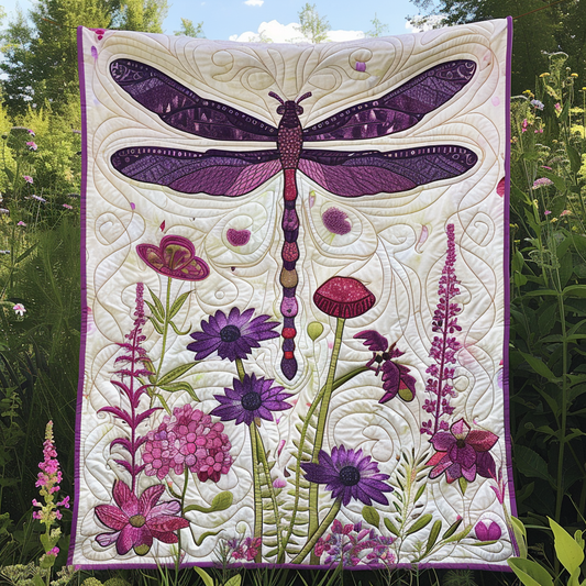 Nova Glider Dragonfly Quilted Blanket - Throw (55" x 60")