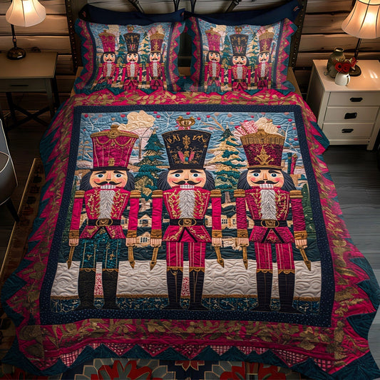 Nutcracker Dreams 3-Piece Quilted Bedding Set - Single (59" x 70")