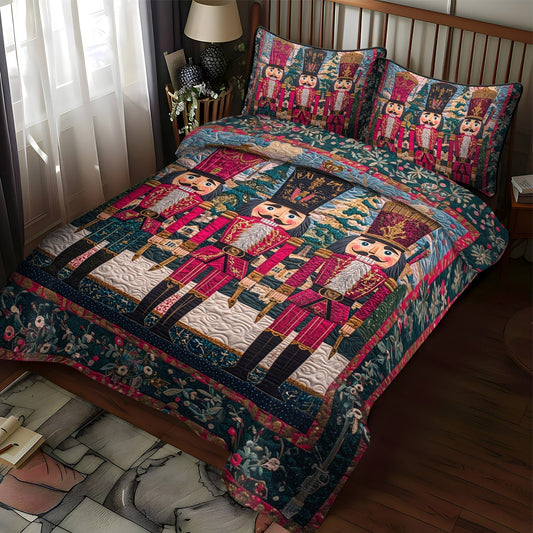 Nutcracker Fantasy 3-Piece Quilted Bedding Set - Single (59" x 70")