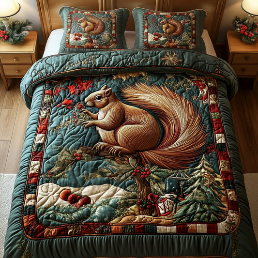 Nutcracker Nest 3-Piece Quilted Bedding Set - Single (59" x 70")