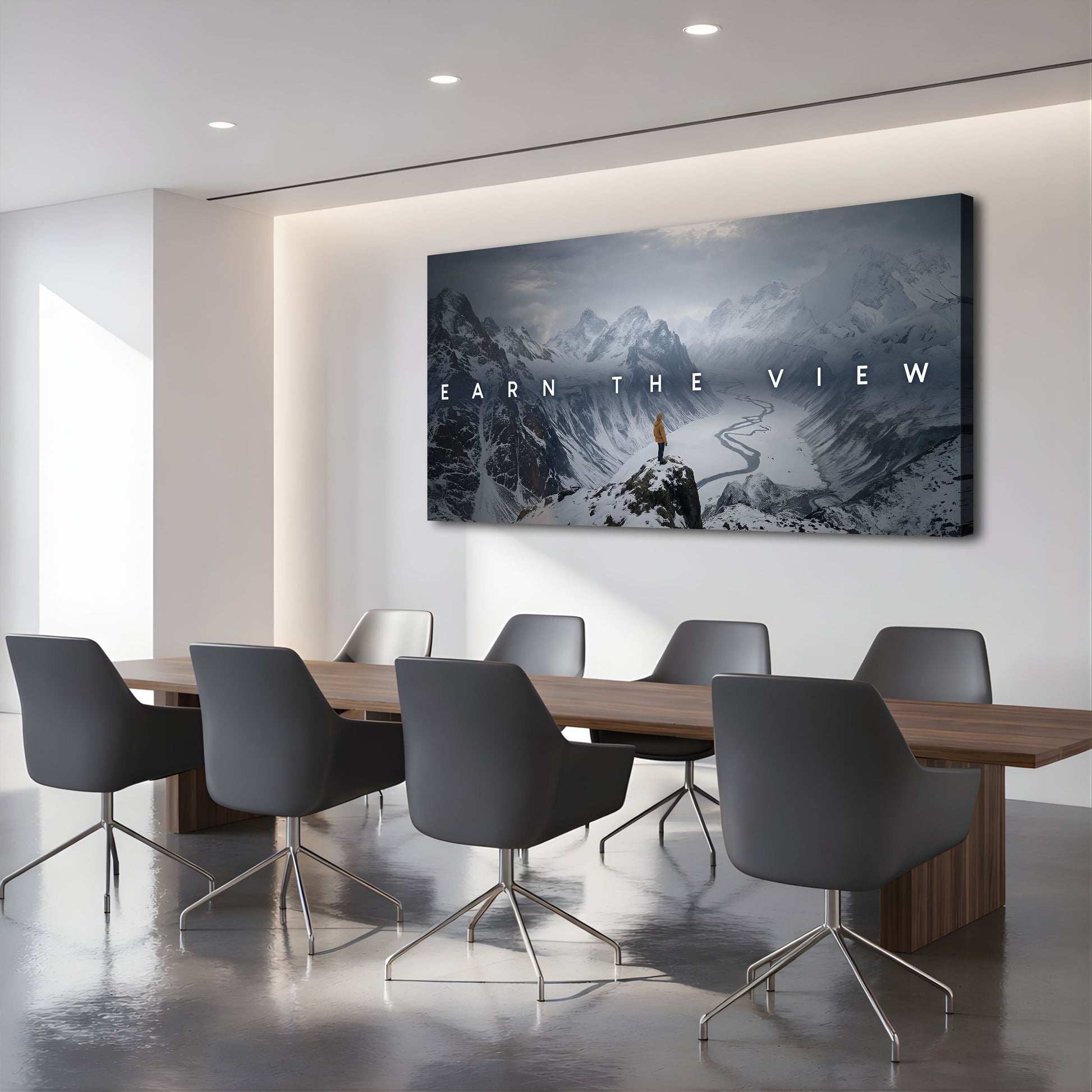 Earn The View Motivational  Wall Sign