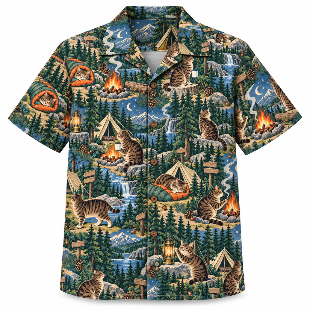 Tabby Trail Campfire Hawaiian Shirt