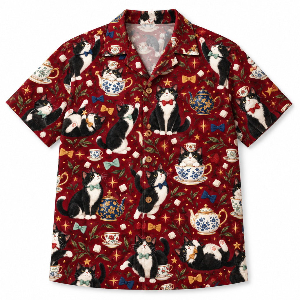 Tuxedo Tea Society Hawaiian Shirt
