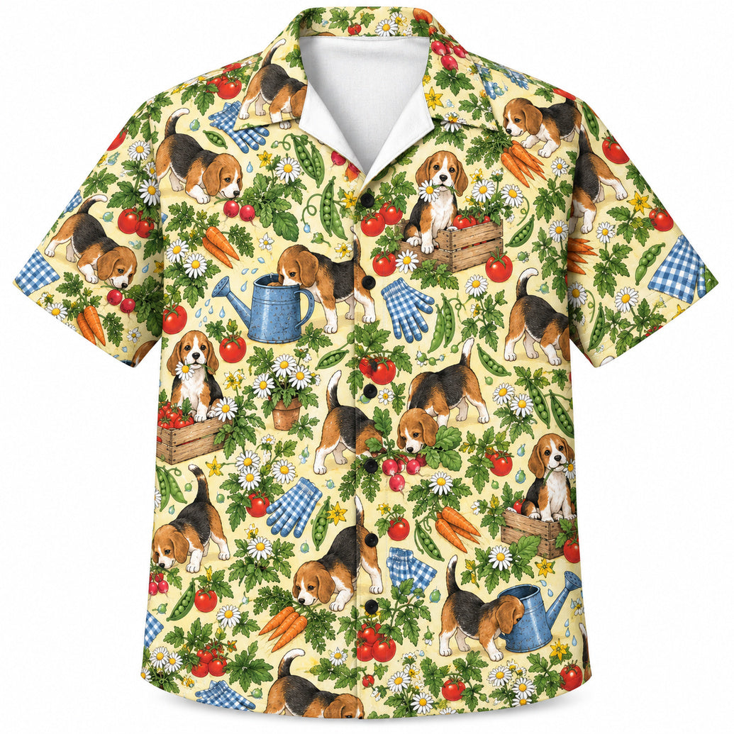 Beagle Kitchen Garden Ramble Hawaiian Shirt