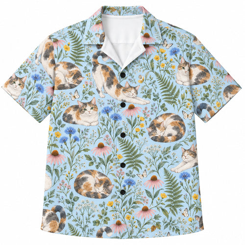 Calico Wildflower Meadow Hawaiian Shirt