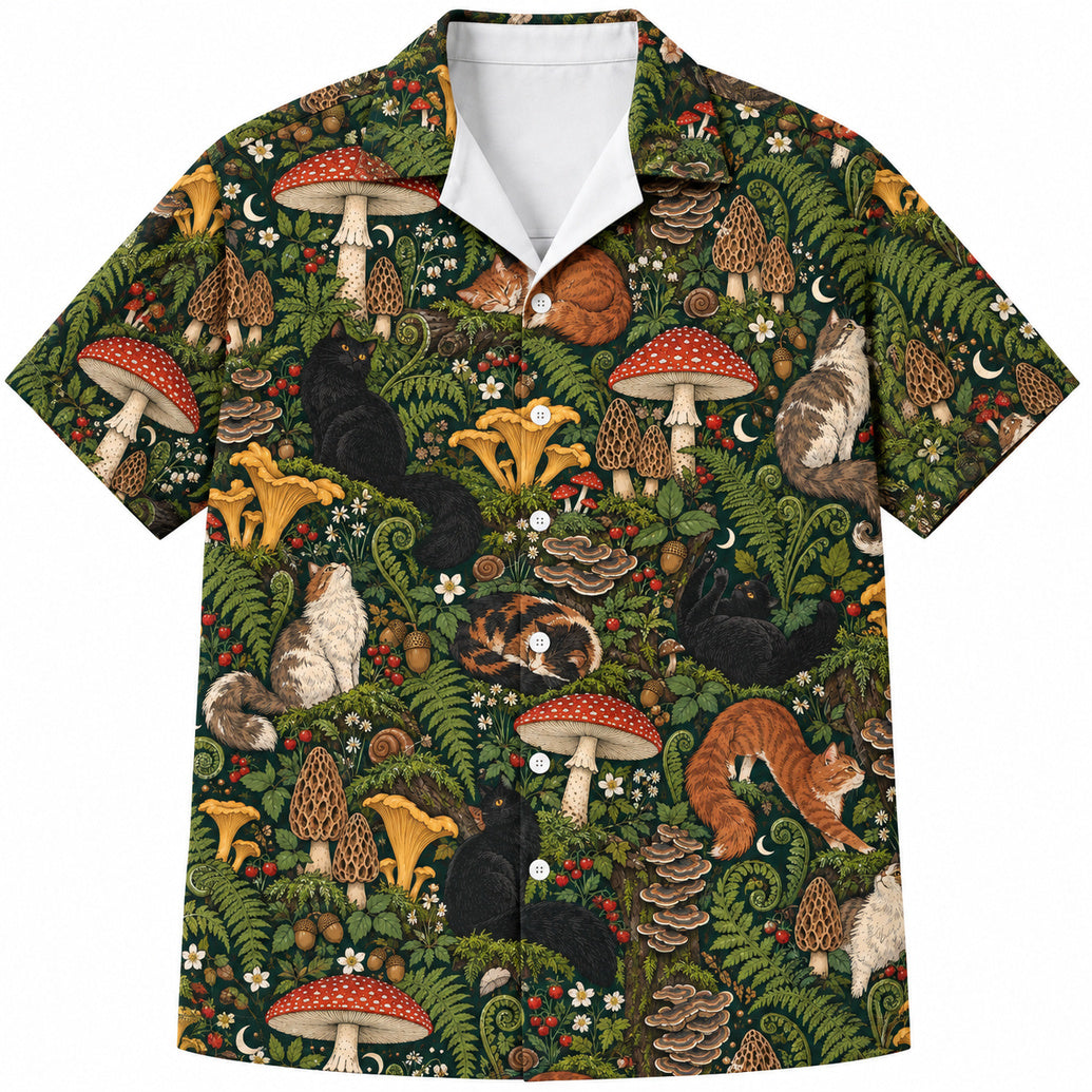 Mossy Mushroom Mews Hawaïshirt